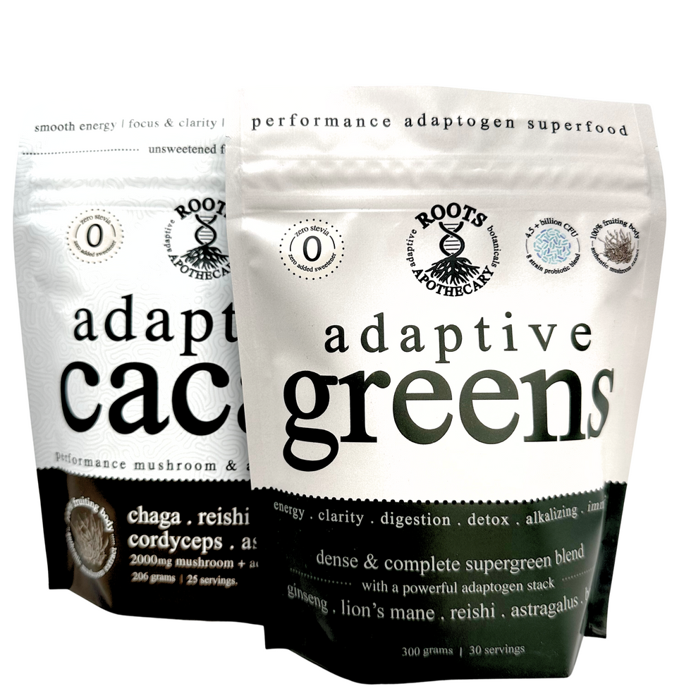 adaptive greens + cacao stack Roots Apothecary