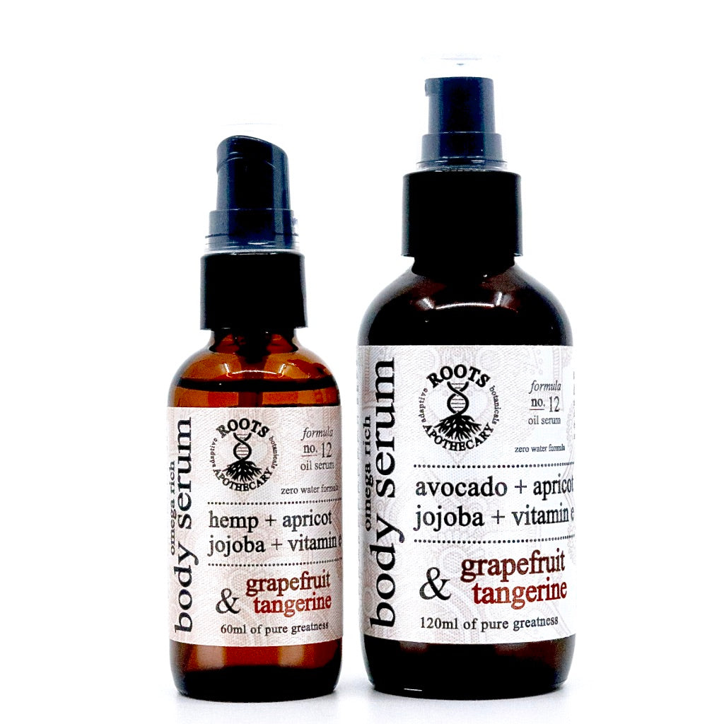 organic body serum. organic moisturizer. all natural grapefruit and tangerine body serum.